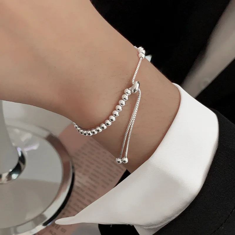 925 Silver Bead Bracelet