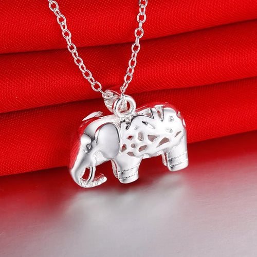 925 Silver Elephant Charm Necklace