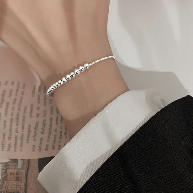 925 Silver Bead Bracelet